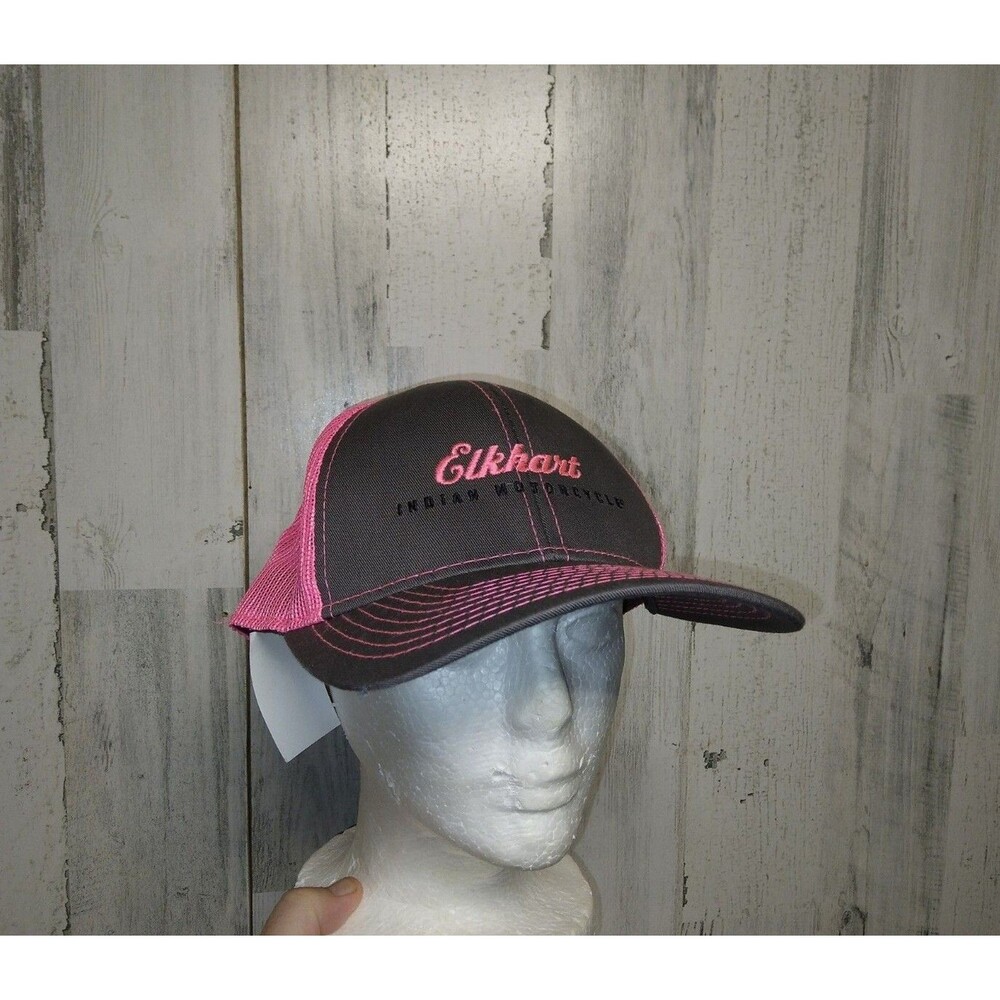 Elkhart Indian Motorcycles Pink Gray Hat